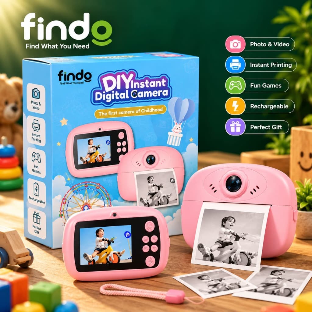 Findo DIY Instant Print Kids Digital Camera