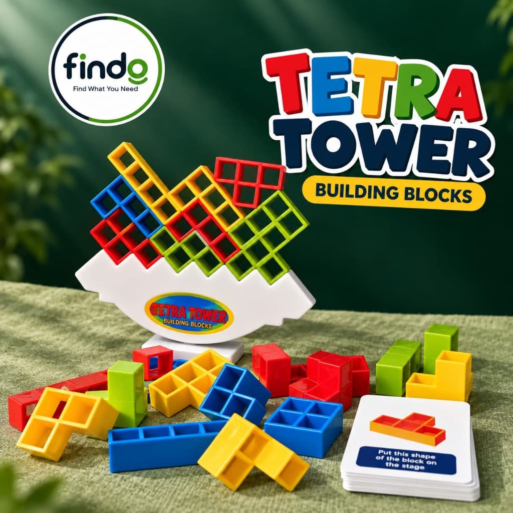 Tetra Tower Stacking & Balance Game (Building Blocks)